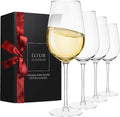 ELIXIR GLASSWARE White Wine Glass Set of 4 - Hand Blown 18 oz