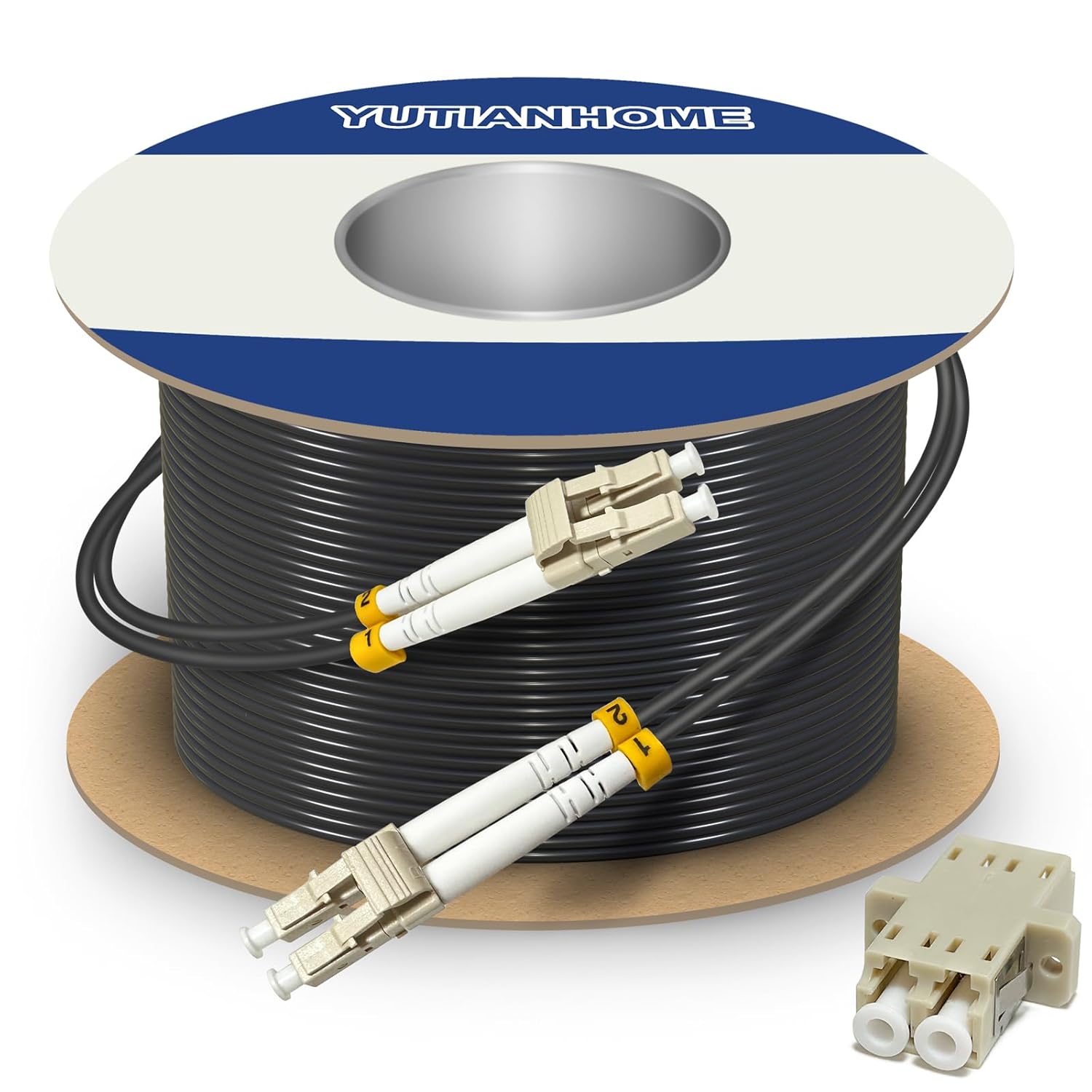50m LC to LC Duplex OM3 Outdoor Armored Fiber Optic Cable