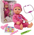 Interactive 16 in Baby Doll Doctor Kit with Light Up Stethoscope