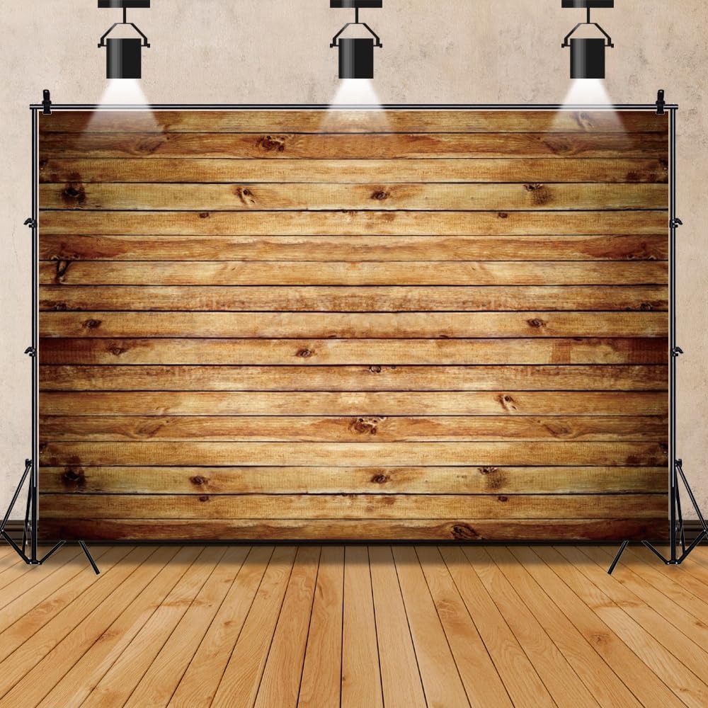 10x8ft Rustic Wooden Backdrop for Parties and Celebrations