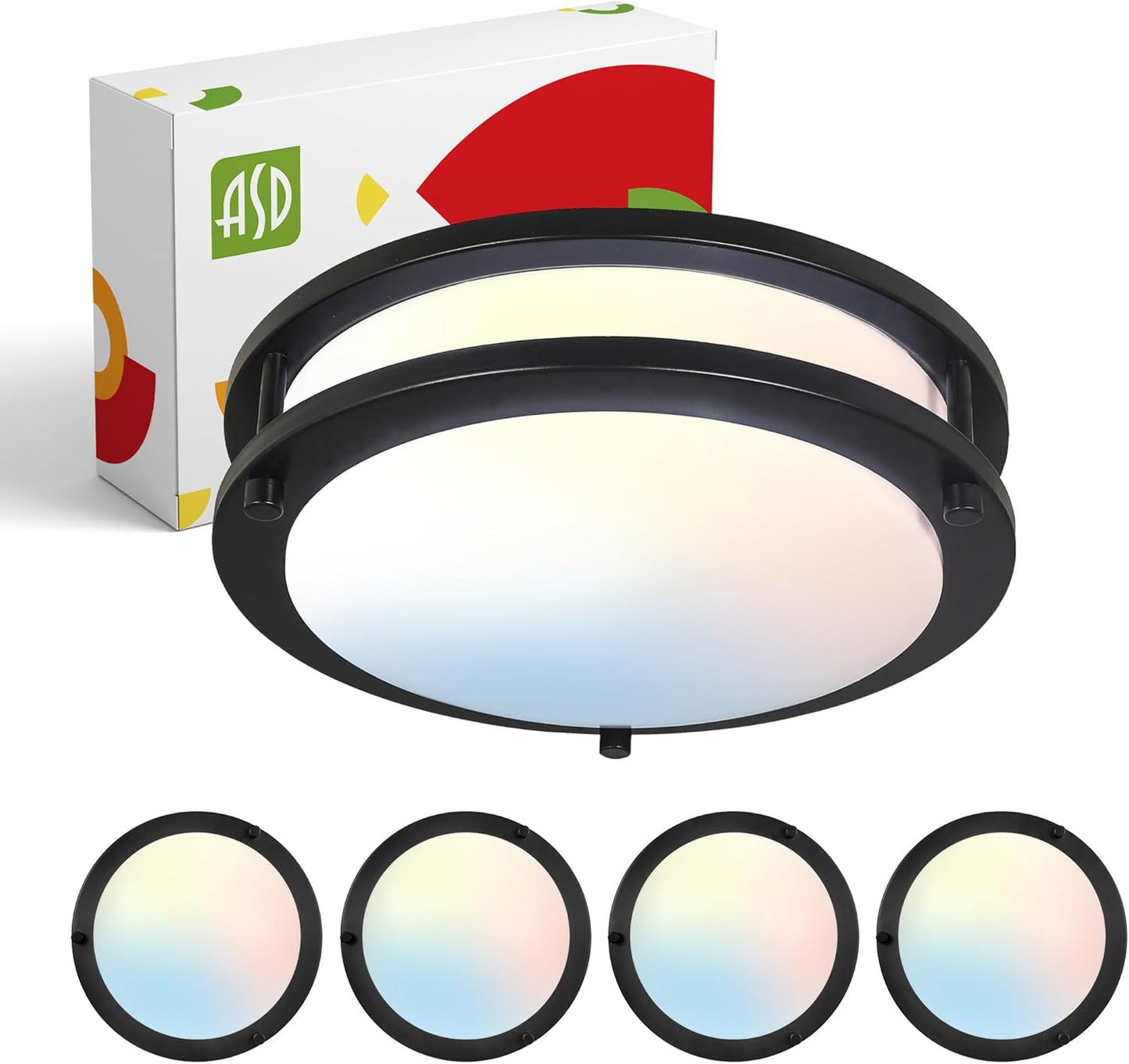 ASD LED 10 Inch Round Flush Mount Light Fixture for Bright Spaces
