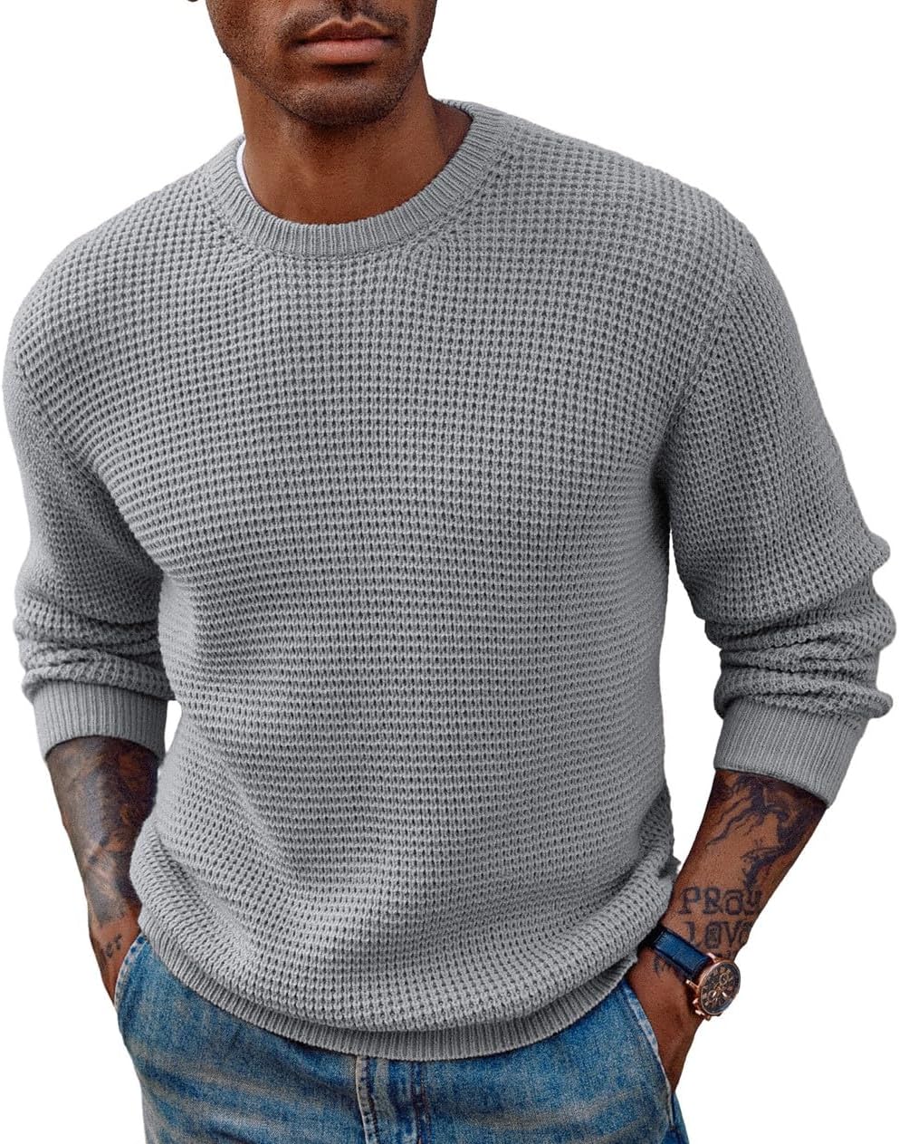 PJ PAUL JONES Mens Crewneck Pullover Sweater for All Occasions
