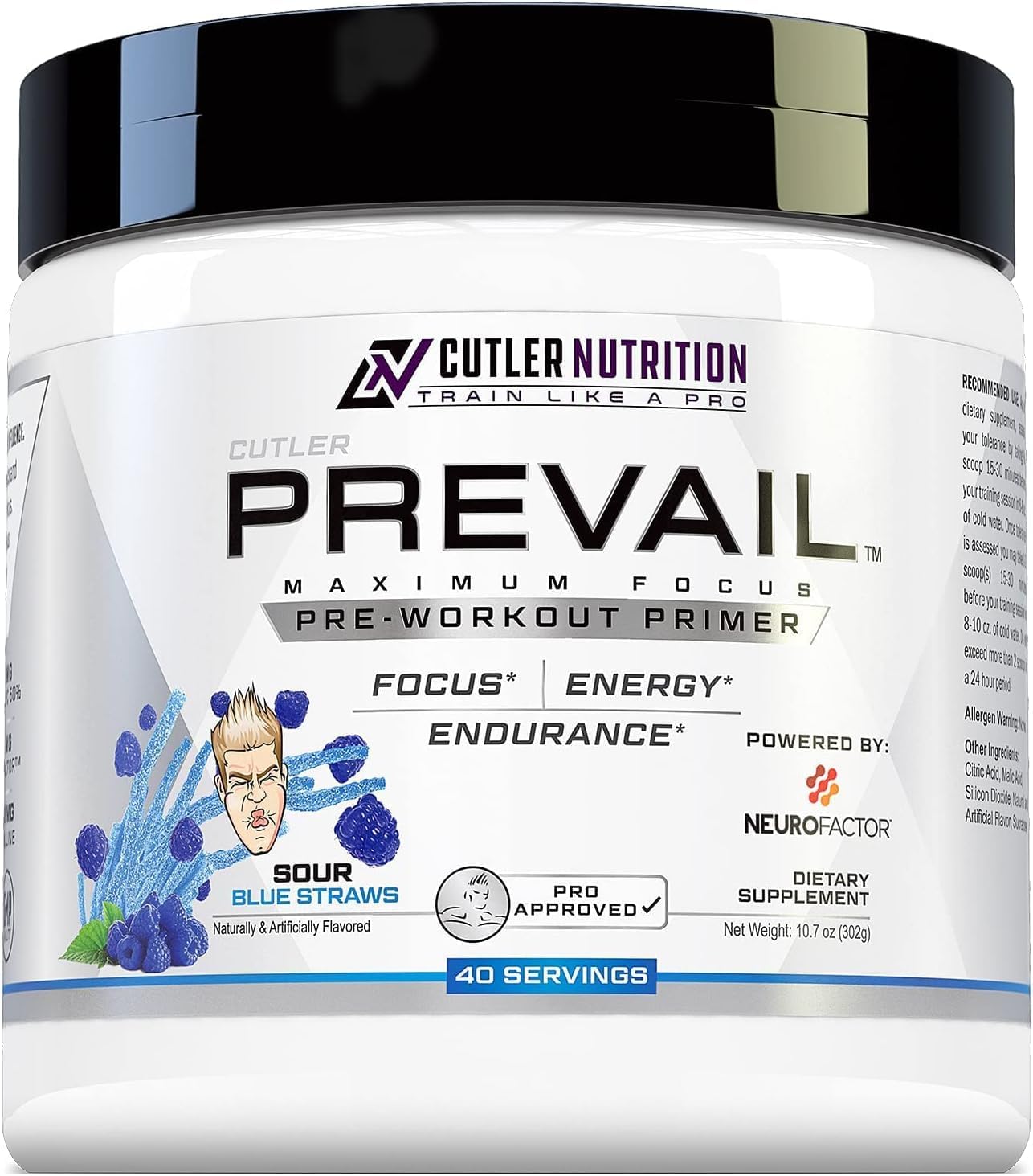 Prevail Pre Workout Powder with Nootropics for Energy and Focus