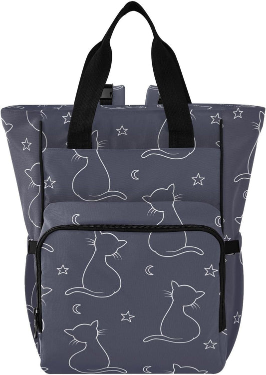 SPRIPORT Cat Star Diaper Backpack - Ultimate Travel Companion