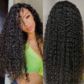 Water Wave Lace Front Wig Human Hair 180% Density - Natural Wet Wave