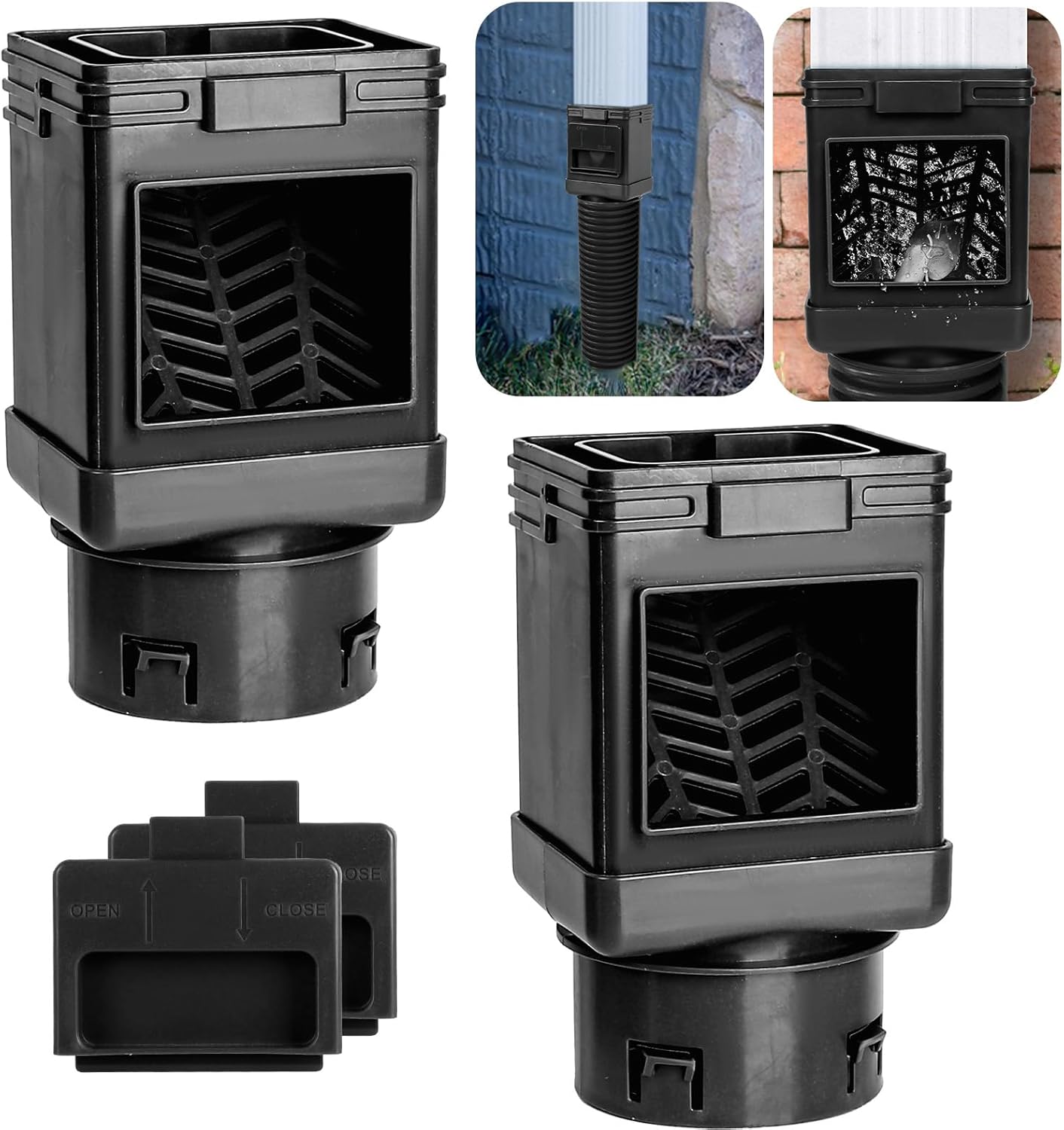 Downspout Filter and Leaf Removers for 2X3 and 3X4 Drainpipes