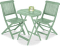 3-Piece Acacia Wood Bistro Set for Outdoor Dining and Relaxation