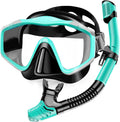 Snorkel Mask Adult Panoramic Wide View - Comfortable Dry Snorkel Set