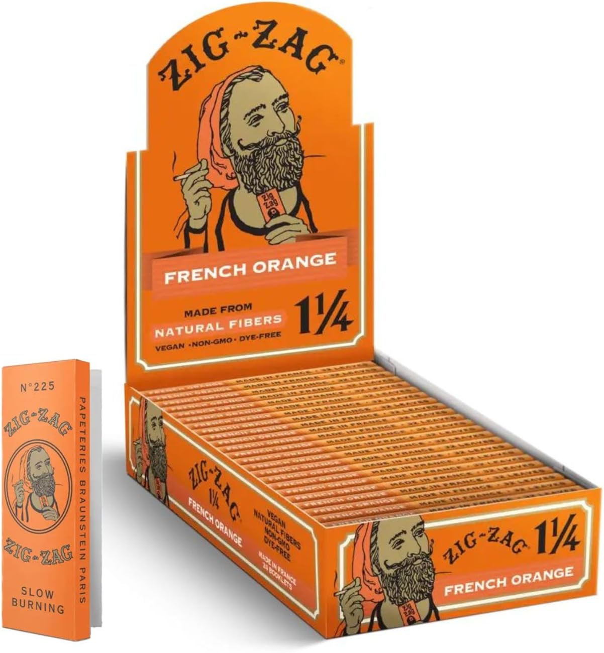 Zig-Zag 1 1/4 French Orange Rolling Papers for Perfect Rolls