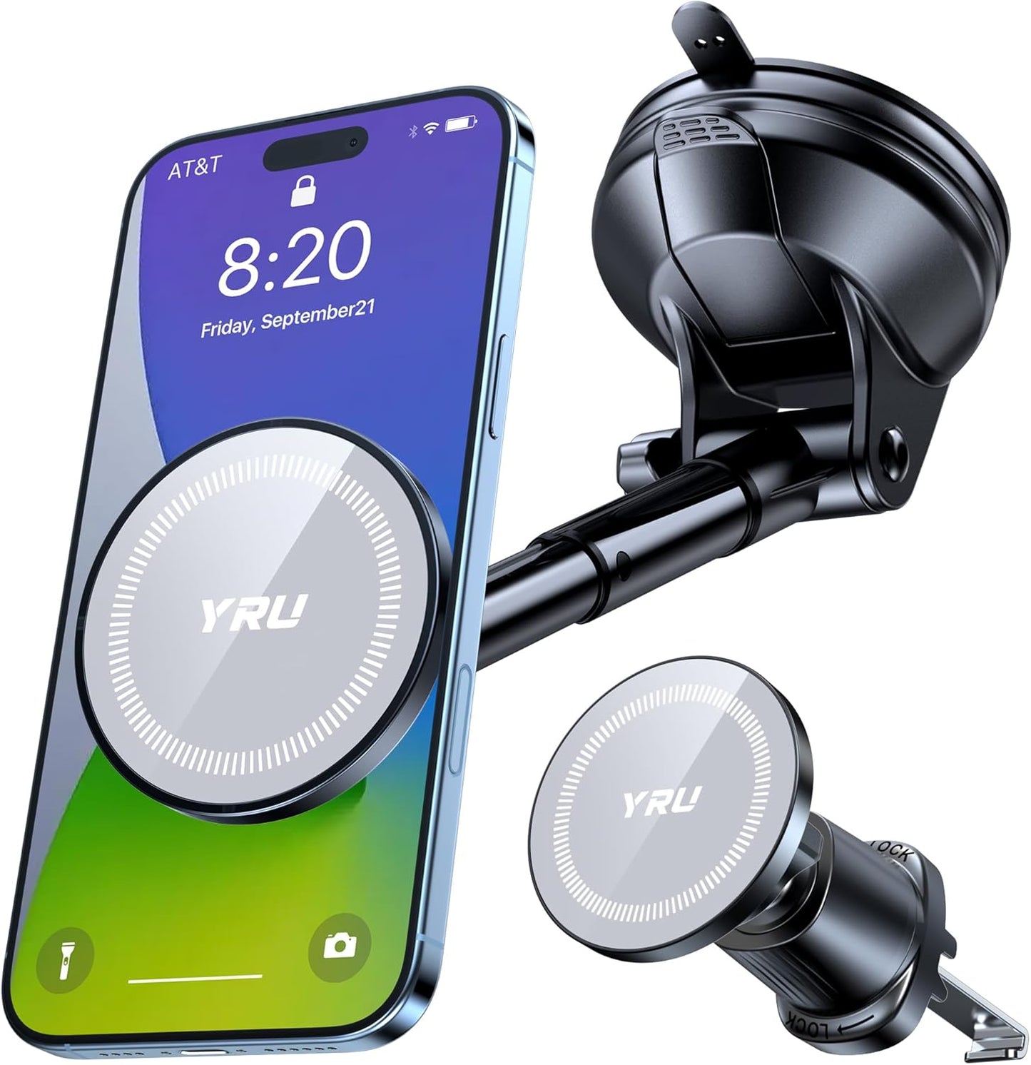 YRU Magnetic Phone Holder for Car - Ultimate Dashboard Mount