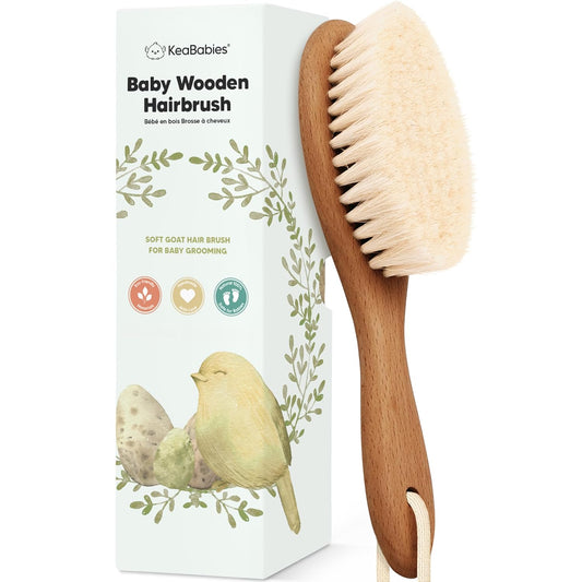 Soft Goat Bristle Baby Hair Brush - Gentle Scalp Care