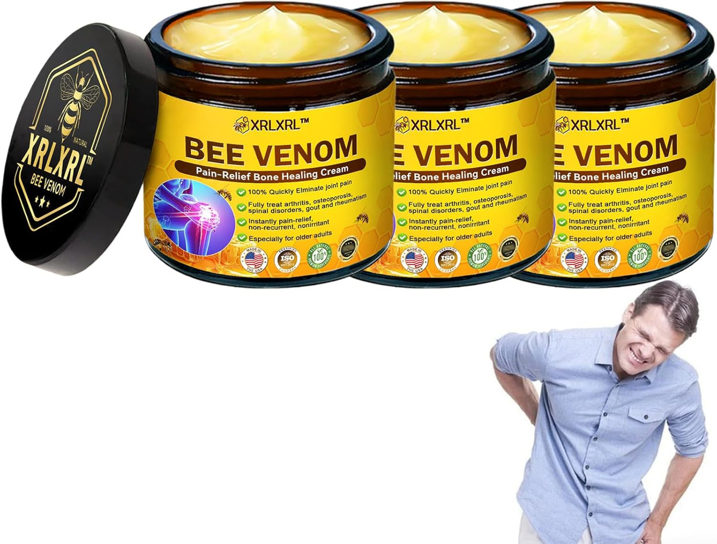 Bee Venom Pain Relief Cream for Joint and Bone Therapy Relief