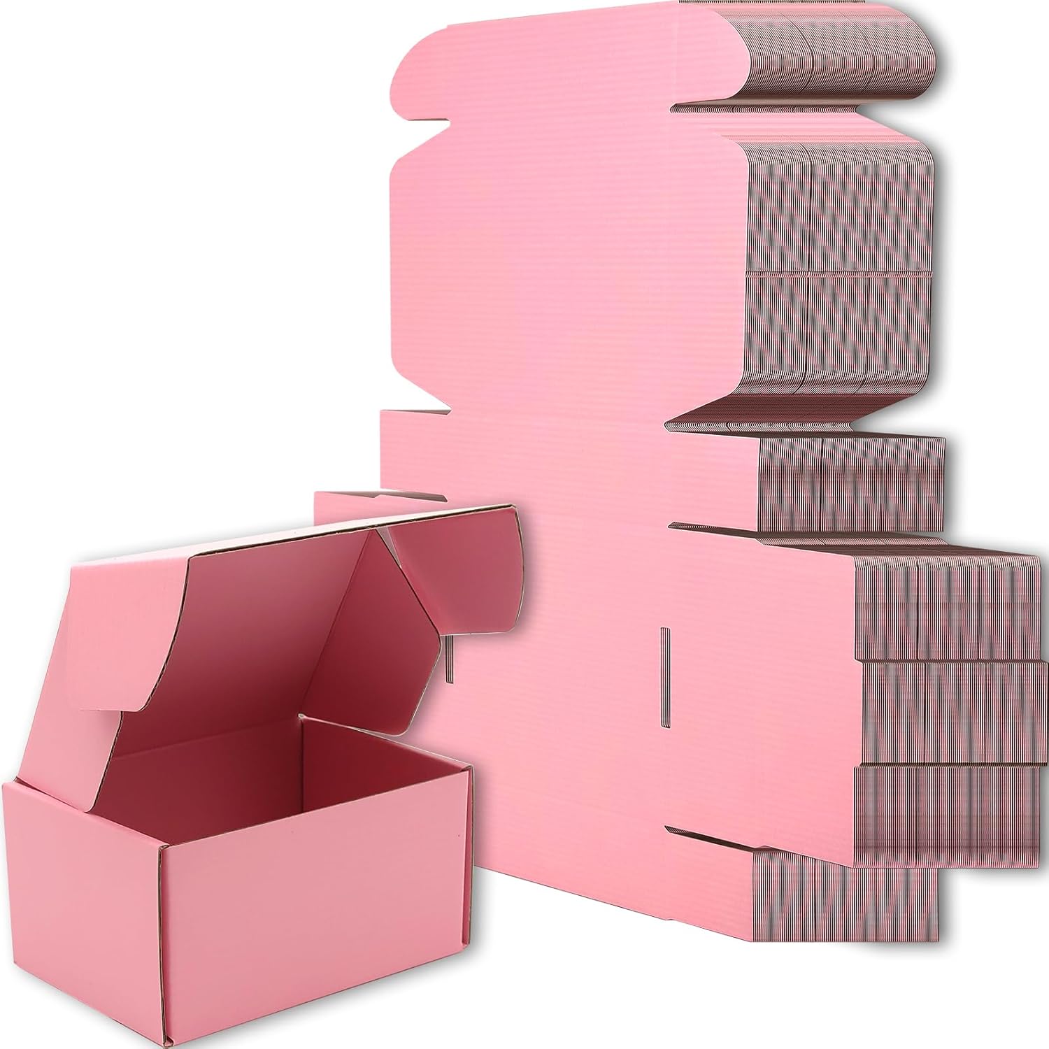 Small Shipping Boxes Set of 50 - Pink Corrugated Mailers
