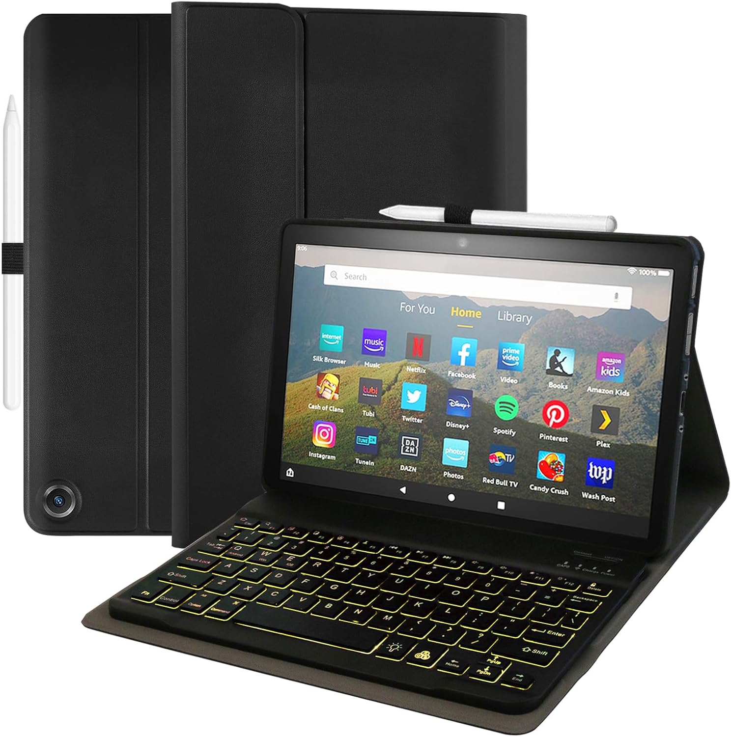Keyboard Case for Fire Max 11 with 7 Color Backlit Keyboard
