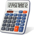 Desktop Calculator Extra Large 5-In LCD Display 12-Digit Big Button