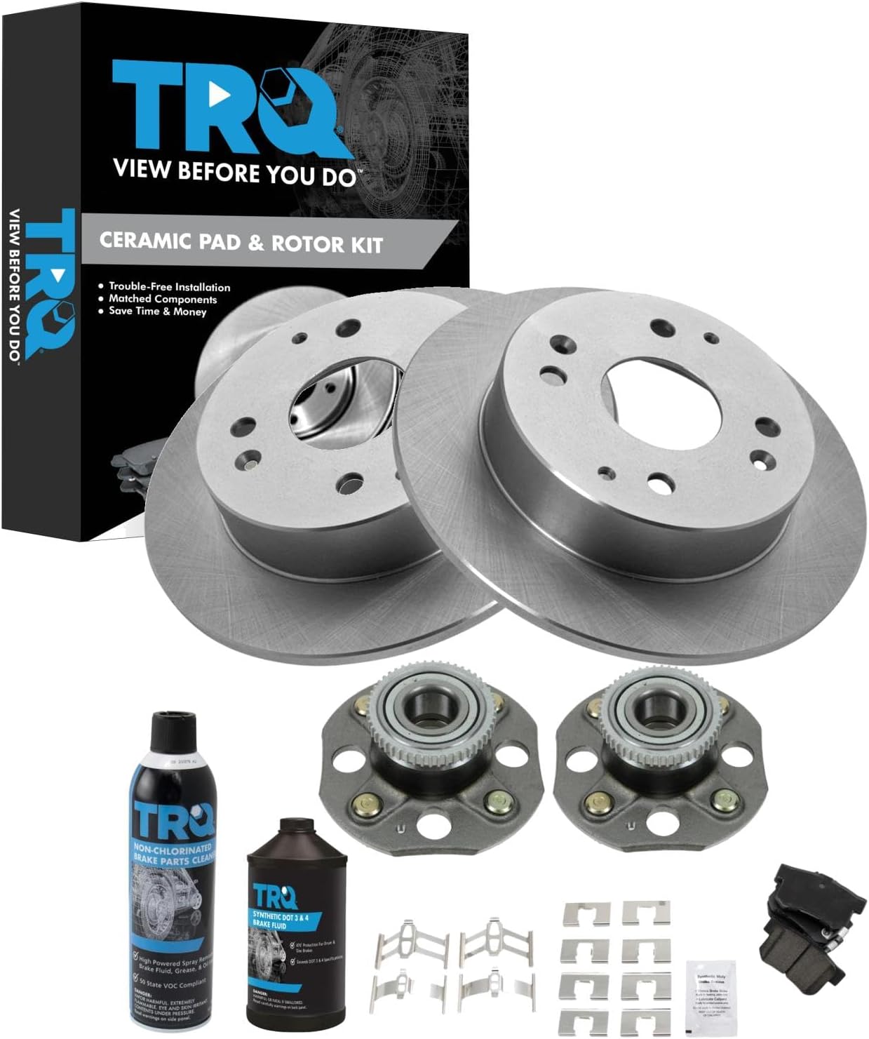 TRQ Rear Brake Pad & Rotor Kit for 1998-2002 Honda Accord