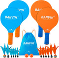 Banvih Badminton Set 4 Rackets Paddle Ball Outdoor Games - Family Fun