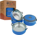 Healthy Human Travel Pet Bento Bowls - Leak-Proof 4-Pack for Dogs