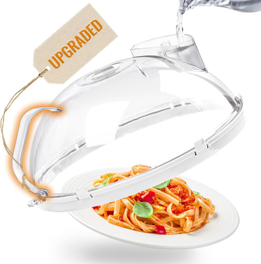 10 Inch Microwave Splatter Cover with Steamer - Keep Food Fresh