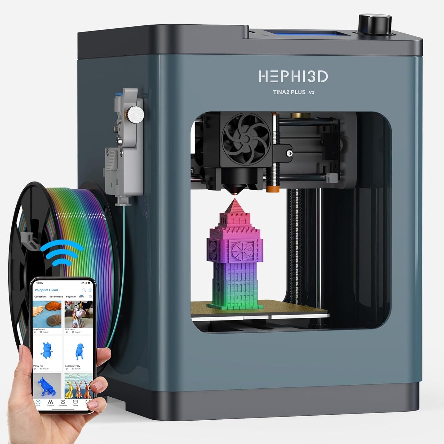 TINA2Plus 3D Printer: High Speed FDM Mini Printer for All