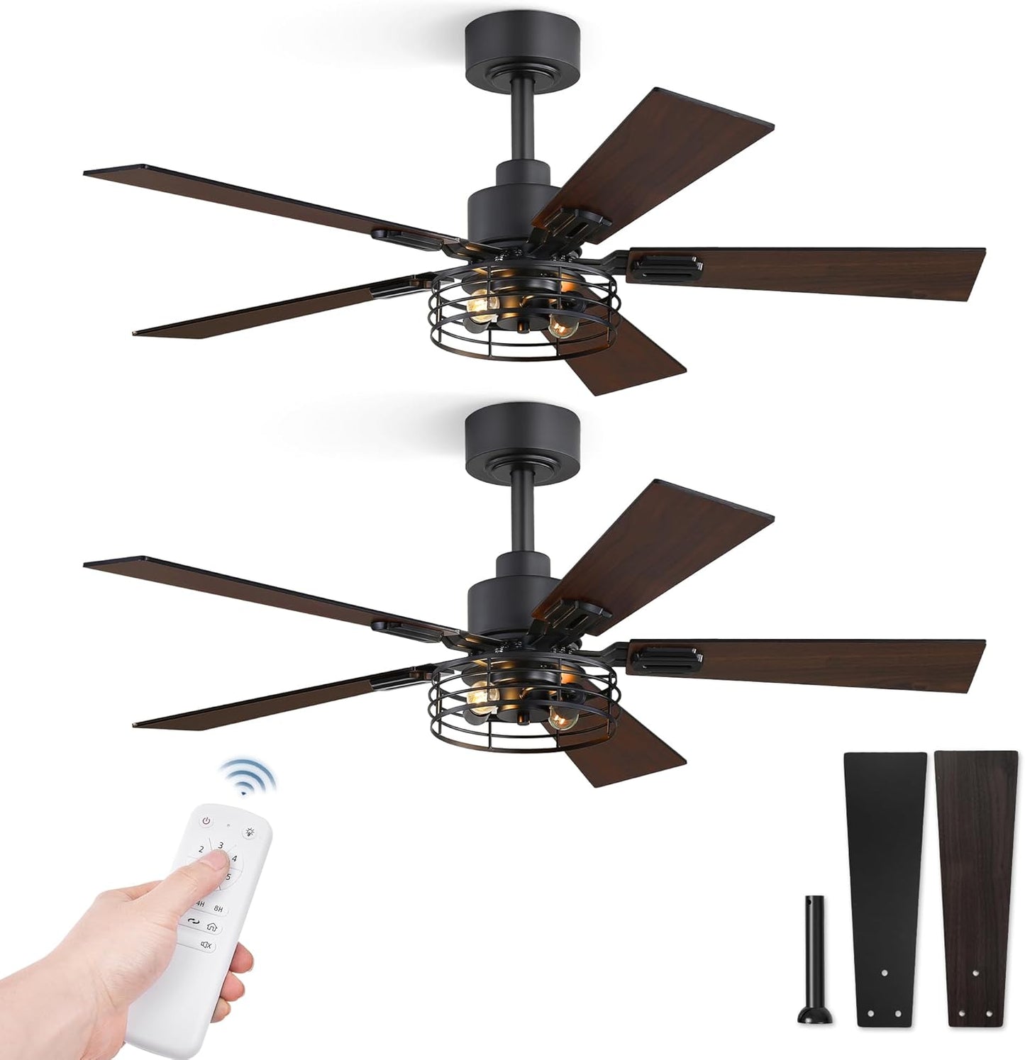 42 Inch Farmhouse Ceiling Fans with Lights for Rustic Decor