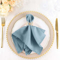 Cloth Napkins Set of 100, 17x17 in Dusty Blue Violet - Reusable Linen