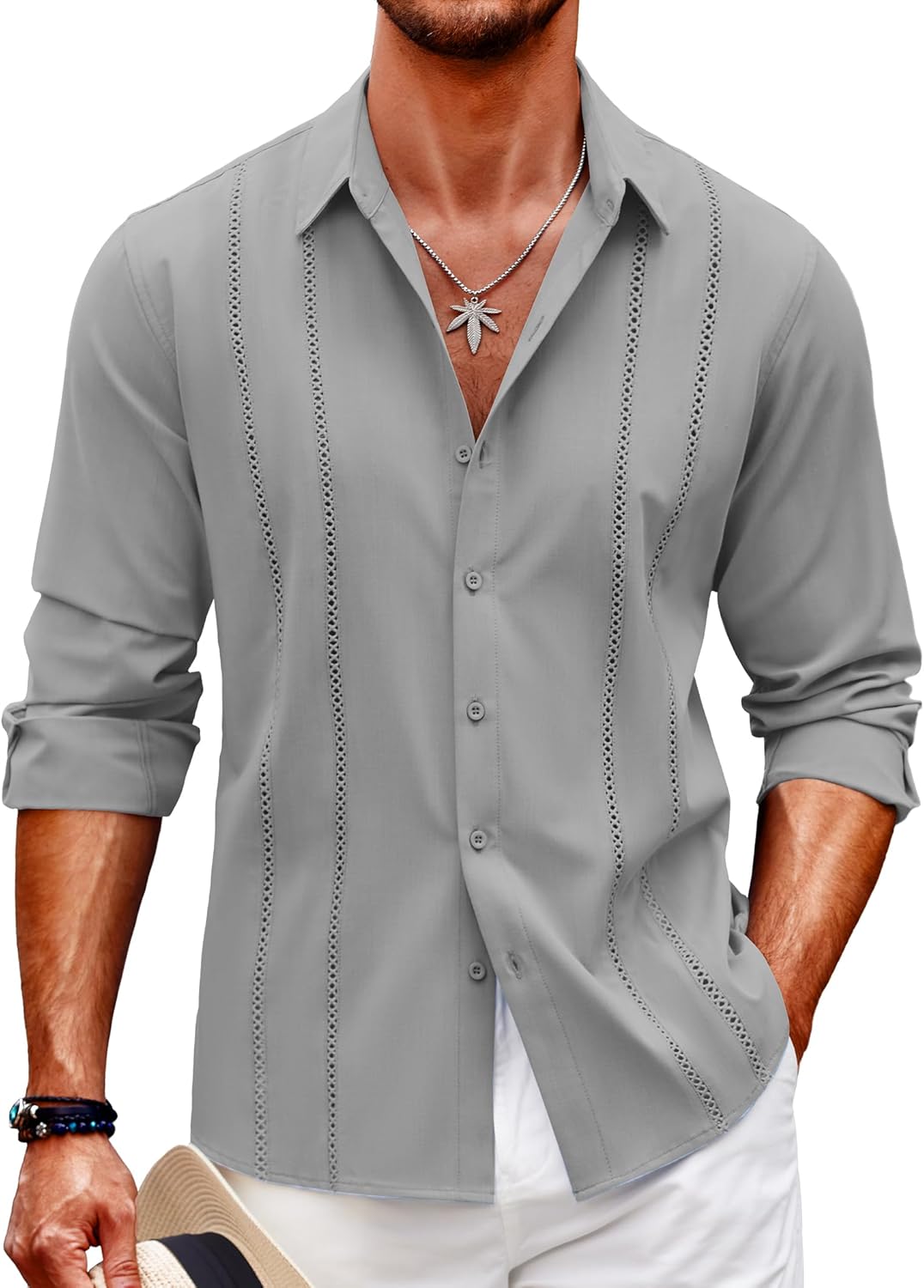 Cuban Guayabera Shirt for Men - Stylish Summer Beach Wear