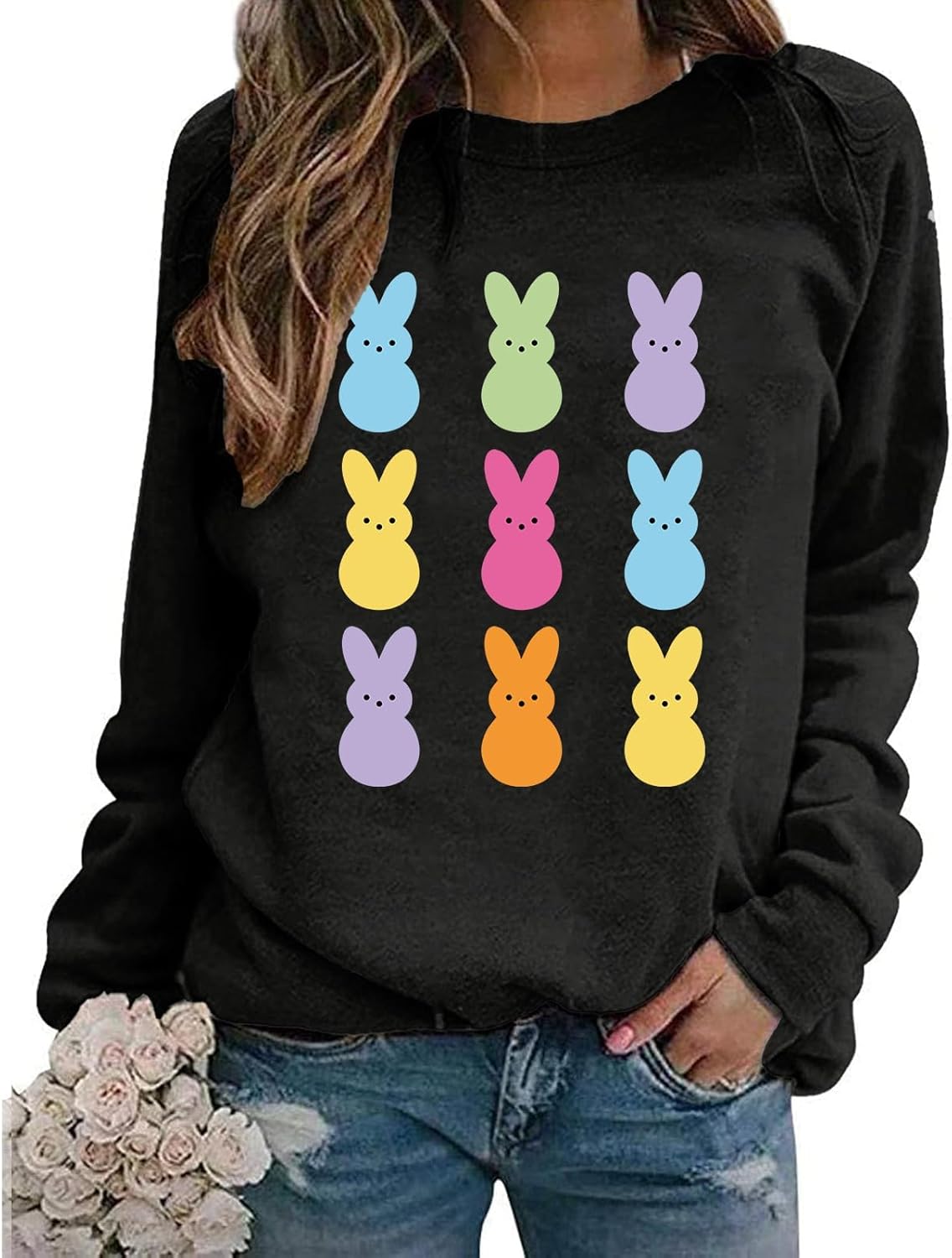 Cute Bunny Happy Easter Sweatshirt - Muhuyi