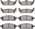 cci yu D1083 D1012 Front & Rear Ceramic Brake Pads Kit - Quiet