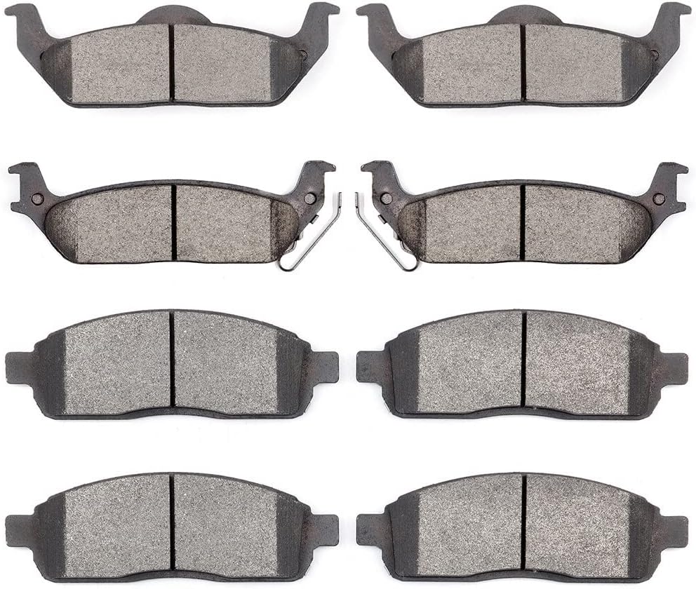 cciyu D1083 D1012 8pcs Front & Rear Ceramic Brake Pads Kits
