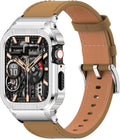 Leather Band with 316L Stainless Steel Case for Apple Watch Ultra
