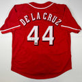 Facsimile Autographed Elly De La Cruz Cincinnati Red Jersey Size Men's