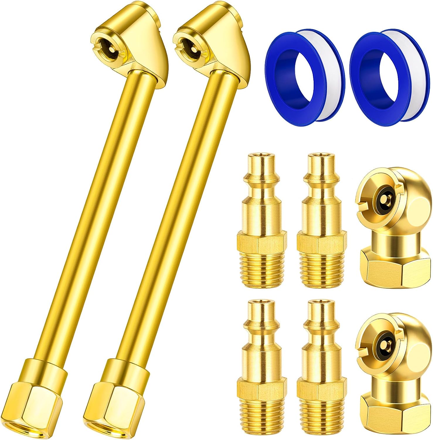 LUMITECO Heavy Duty Dual Head Air Chuck Set
