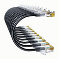 Cat6a Patch Cables 20ft (10 Pack) Slim - Space-Saving 10G Patch Cords