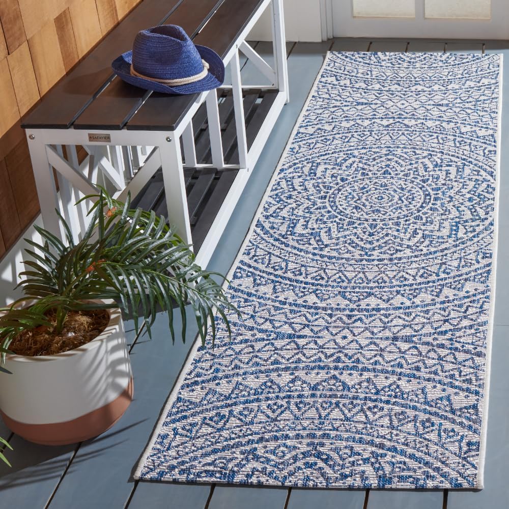SAFAVIEH Courtyard Collection Indoor Outdoor Runner Rug 2ft 3in x 10ft