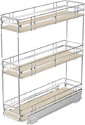 Pull Out Spice Rack Cabinet Organizer 7 in W x 20 in D - Slim 3 Tier