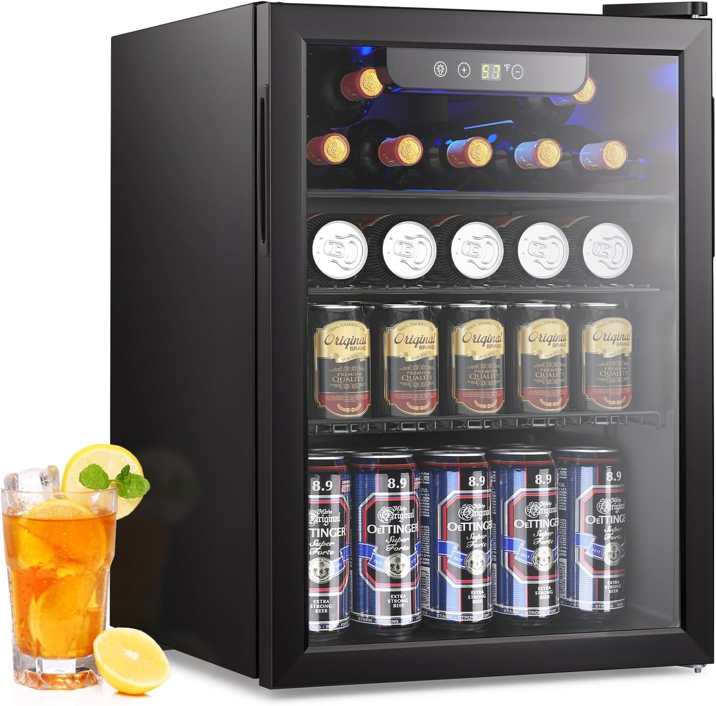26 Bottle Wine Cooler and Beverage Refrigerator for Home Use