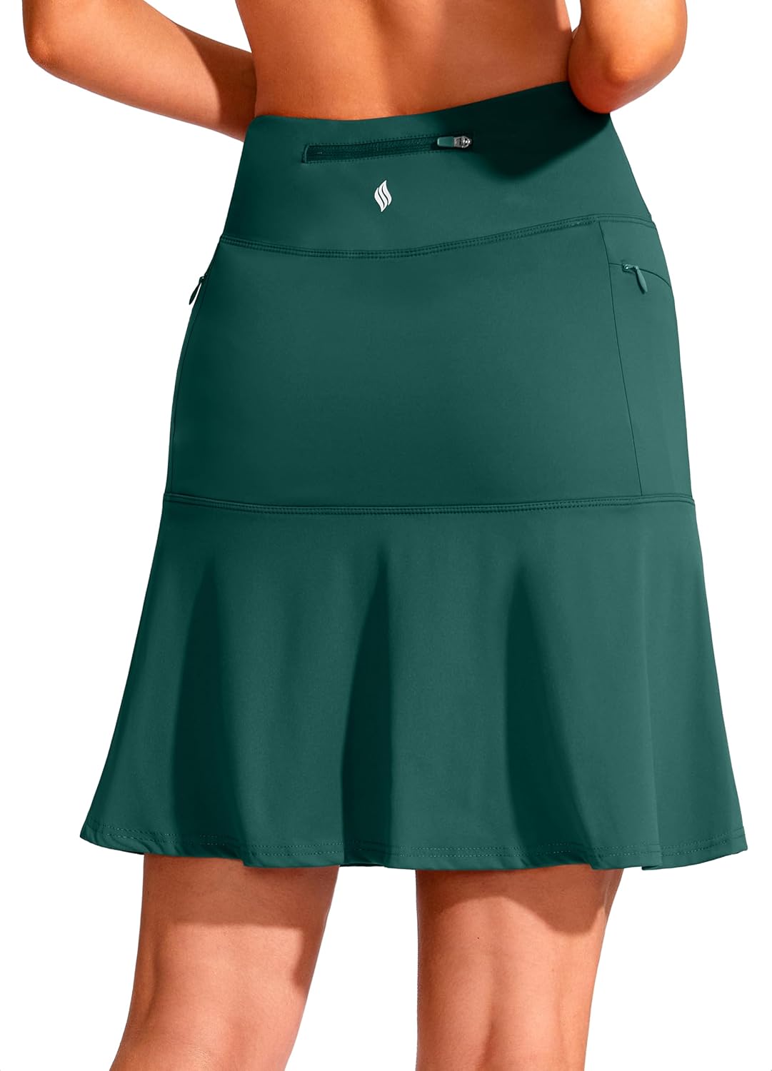 SANTINY 19in Golf Skorts for Women with Zipper Pockets