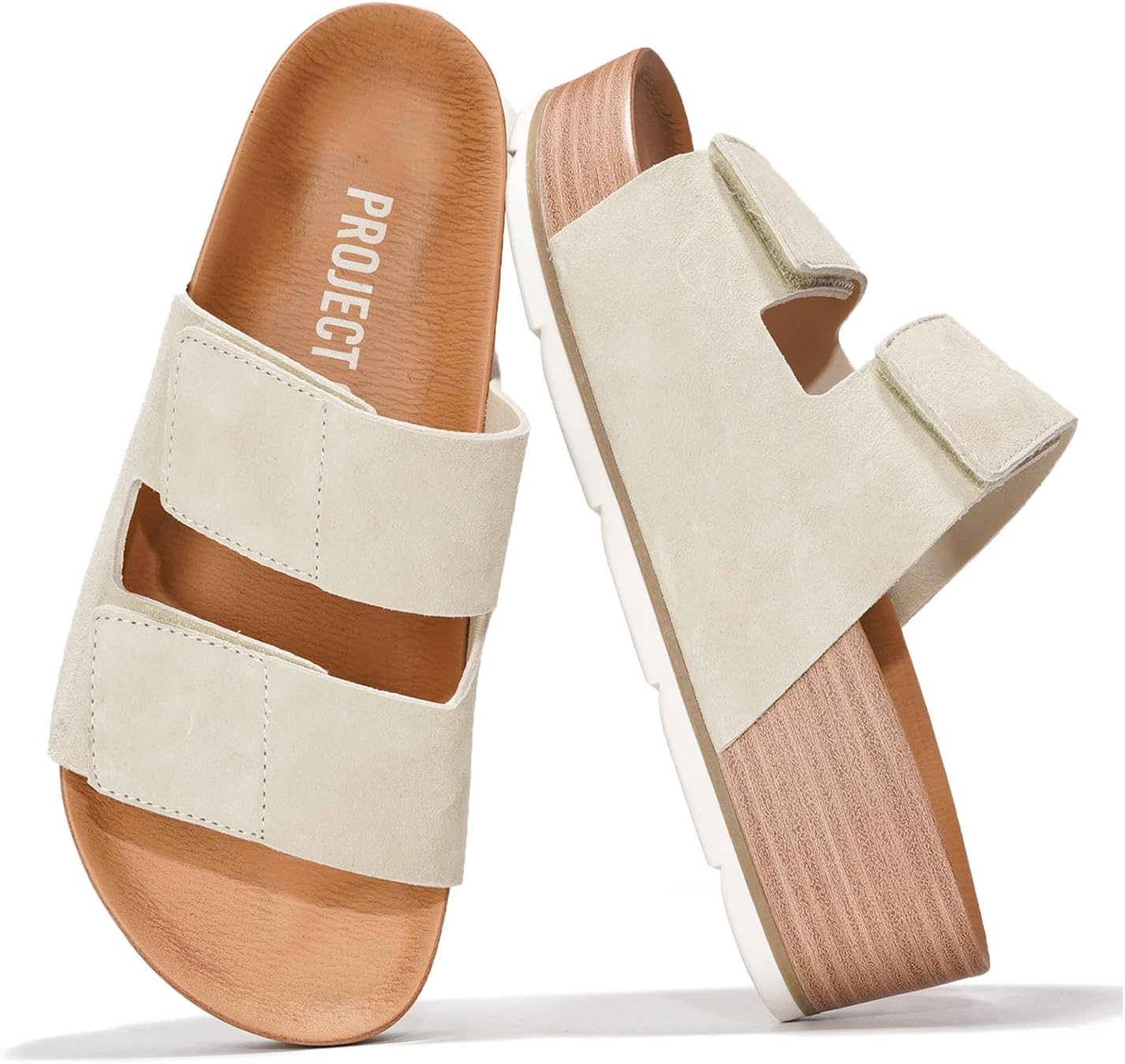 Project Cloud Genuine Leather Platform Sandals for Women 2025