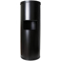 Black Stainless Steel Floor Stand Wipe Dispenser with Trash Can