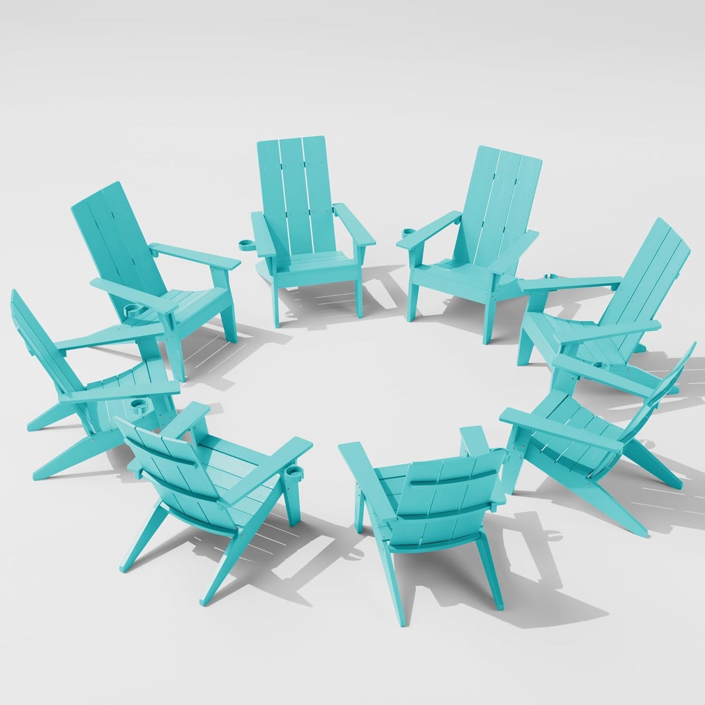 MXIMU Adirondack Chair Set of 8 for Outdoor Relaxation