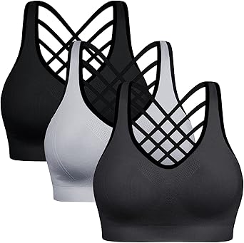 High Impact Sports Bras for Women - Ewedoos Strappy Pack