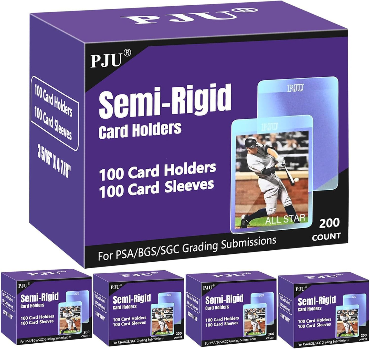 500ct Semi Rigid Card Holders & Penny Sleeves for Graded Cards