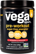 Vega Sport Sugar Free Pre-Workout Energizer, Strawberry Lemonade