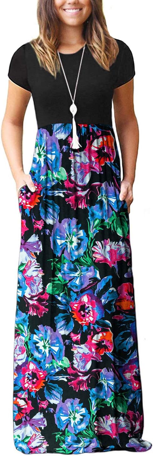 DEARCASE Maxi Dress for Women with Pockets for Summer Fun