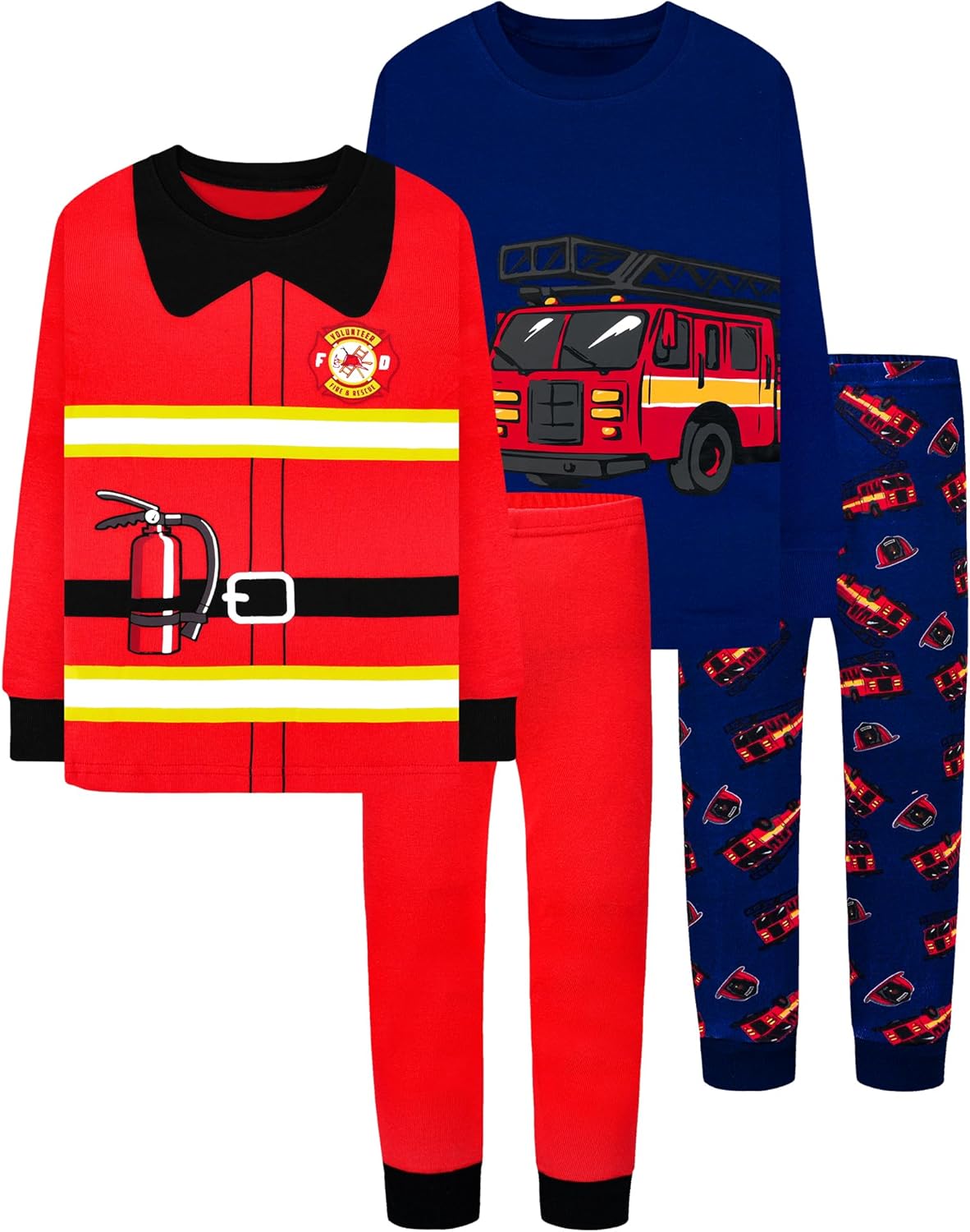 Boys Long Sleeve Pajamas Set for 18 Months to 12 Years