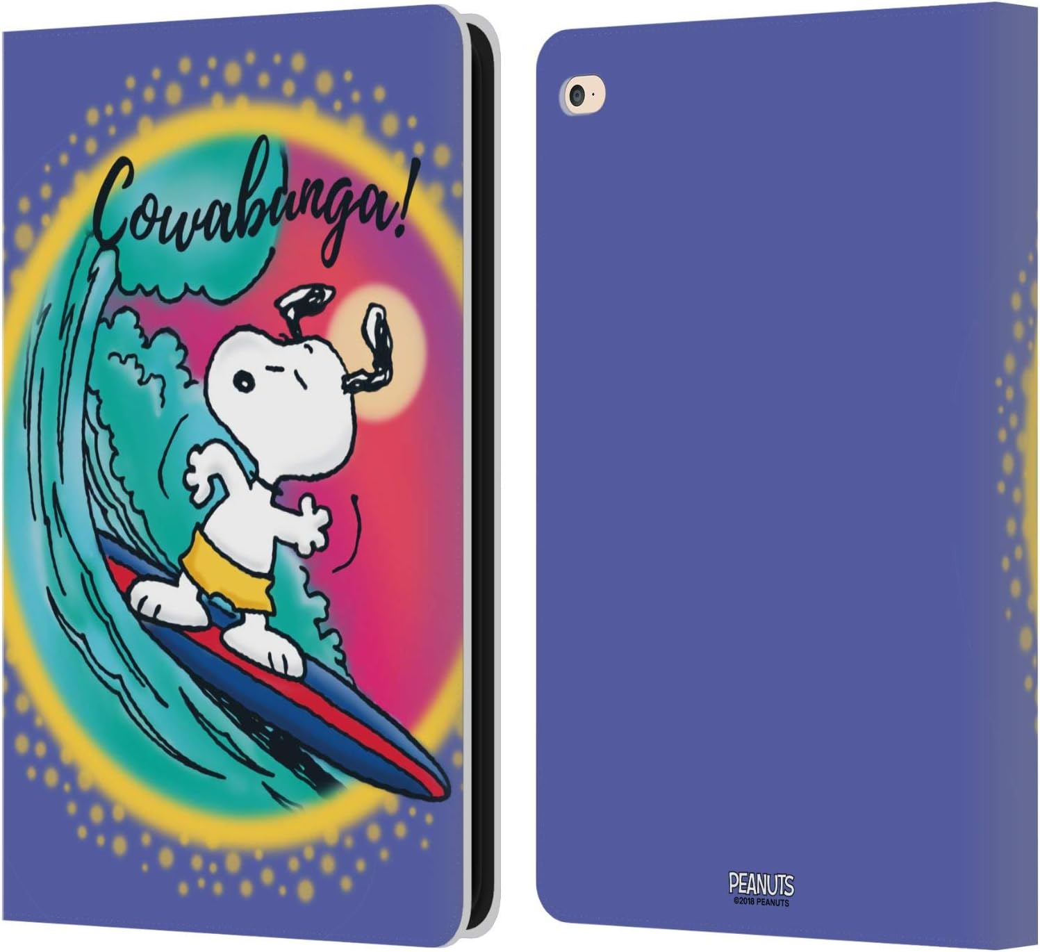 Peanuts Cowabunga Surf Snoopy Wallet Case for iPad Air 2