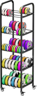 5-Tier 3D Printer Filament Storage Rack with Wheels - High Capacity