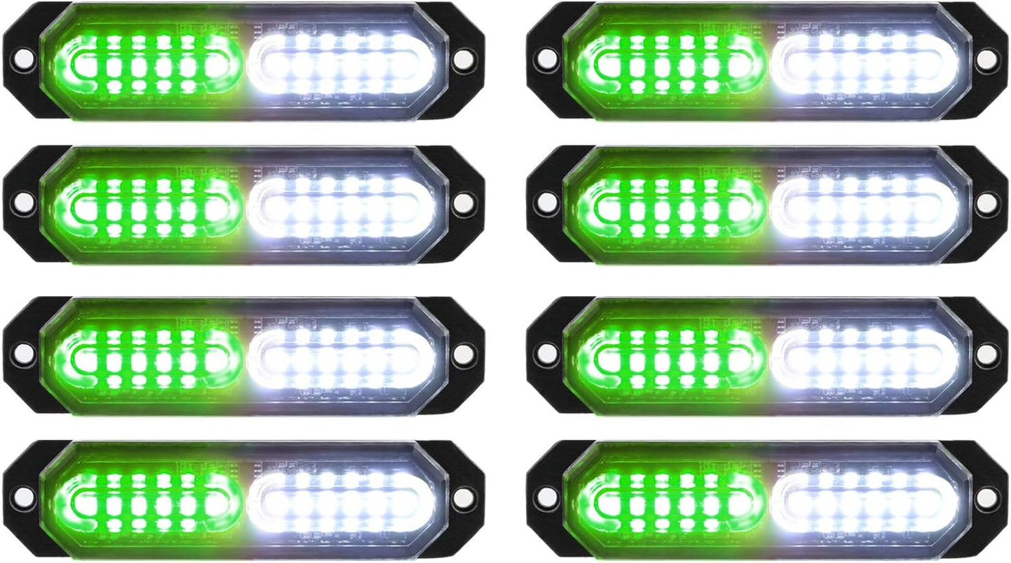 Ultra Slim 12-LED Surface Mount Strobe Lights for Vehicles