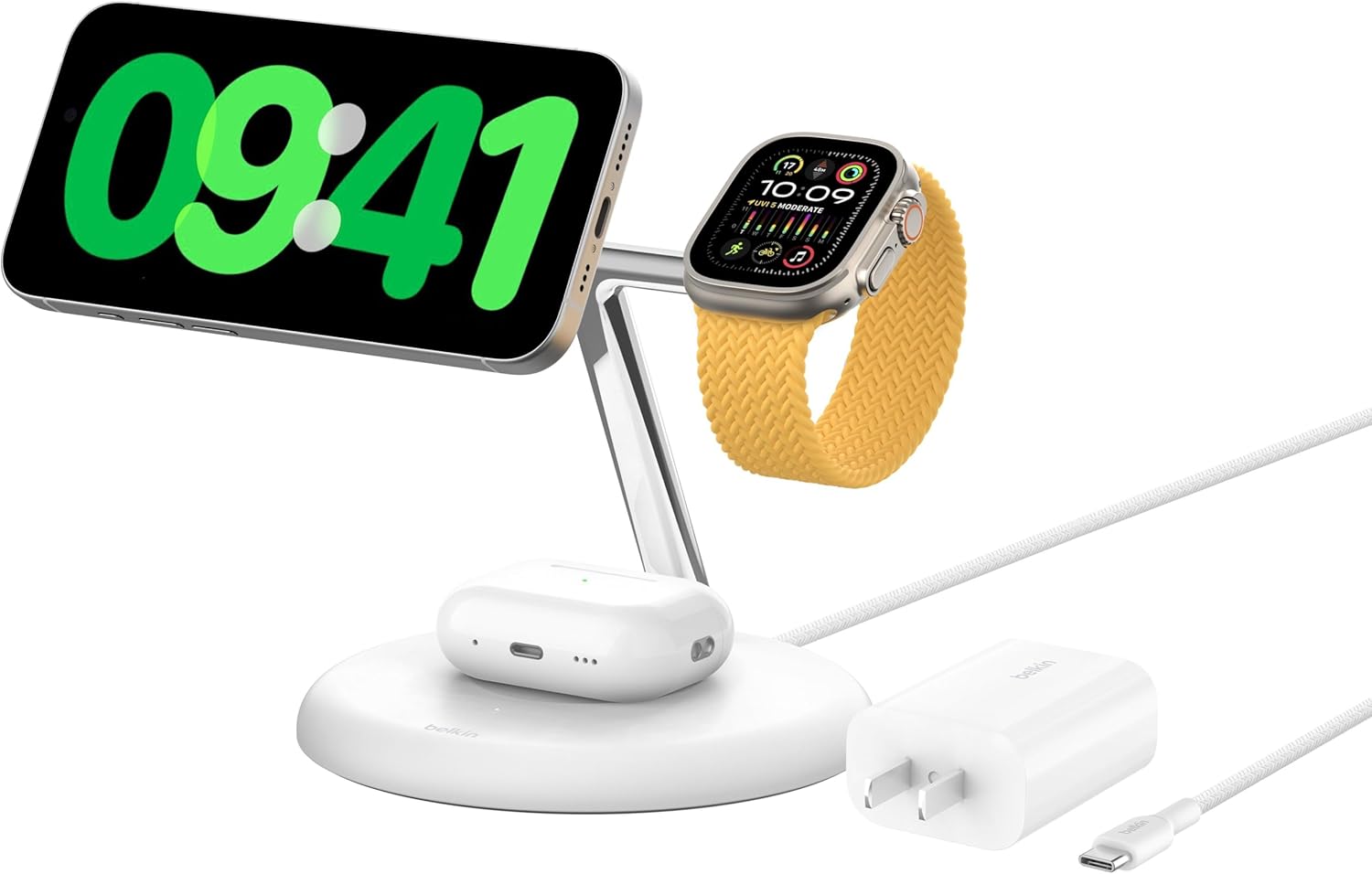 Belkin 3-in-1 MagSafe Wireless Charger - Fast Charging Hub